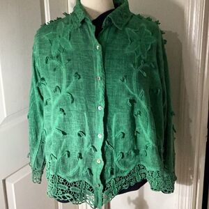 Elegant Green Women's Shirt  (XL) by “Trendmates”.